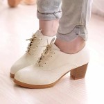 Oxford Shoes with Heels Price List Wholesale and Economical