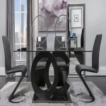 black dining table set acquaintance from zero to one hundred bulk purchase prices