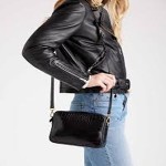 buy and price of black leather crossbody bag