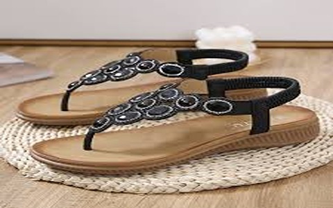 Black sandals with rhinestones  Purchase Price + Photo