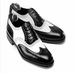 buy black and white leather shoes+The best price