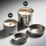 Metal can candle with complete explanations and familiarization