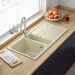 Cream kitchen sink bowl price list wholesale and economical