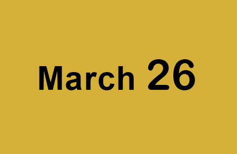 The news on Wednesday, March 26