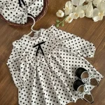 The price of bulk purchase of polka dot dress girls is cheap and reasonable