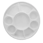 disposable white plates with complete explanations and familiarization