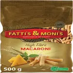 Fattis And Monis Macaroni 500g (Pasta) Grain Based Energy Supplier Carbohydrates Source