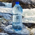 Natural mineral water bottle with complete explanations and familiarization