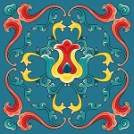 ceramic tile in traditional chinese with complete explanations and familiarization