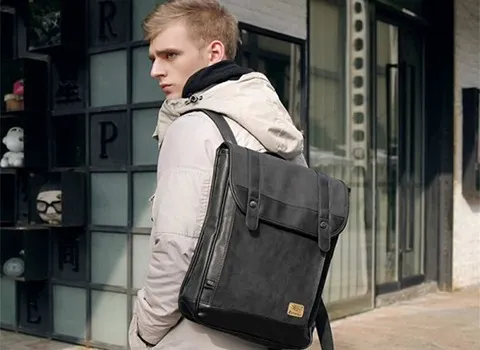 Buy the latest types of black leather backpack
