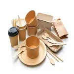 Disposable Plates in Nigeria; Stackable 2 Materials Paper Polythene Indoor Outdoor Events