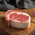 Beef sirloin steak raw with complete explanations and familiarization
