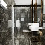 black and white bathroom floor tiles