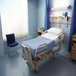 Hill Rom Hospital Bed; Comfortable Safe Adjustable Height 2 Types Metal Plastic