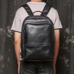Buy Black Leather BackPack + Great Price