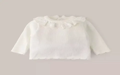 tricot blouse white with complete explanations and familiarization