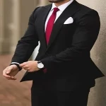 men's suit in black price list wholesale and economical