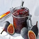 Dried fig jam with honey for breakfast time and sweet meal