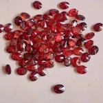 red garnet stone with complete explanations and familiarization