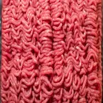 Raw ground meat with complete explanations and familiarization