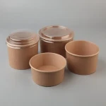 Plastic disposable take-out containers clear