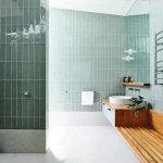 The price of bulk purchase of light green bathroom tiles is cheap and reasonable