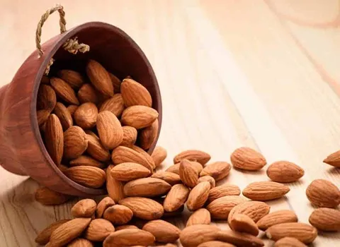 mamra badam protein vs California almond nutrition values