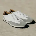 Price and purchase leather white running shoes with complete specifications