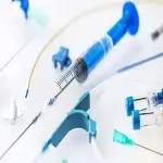 small syringe for medicine with complete explanations and familiarization