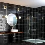 Black ceramic wall tiles with complete explanations and familiarization