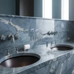 Bathroom stone slab with complete explanations and familiarization