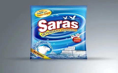 Saras Detergent Powder; Powerful Washing Remover Bacteria Grease Stains Formulation