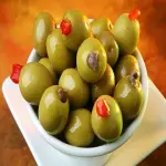 Olive Pickle; Seedless Pitted Coriander Tarragon Mint Herbs Antioxidants Iron