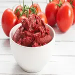 homemade tomato paste with fresh tomatoes