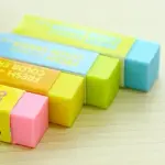 Pencil eraser rubber with complete explanations and familiarization