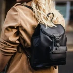 Small Black Leather Backpack Price