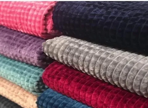 پتو ژله ای پلیسه یک نفره؛ نخ پنبه ۳ رنگ آبی سبز قرمز Machine