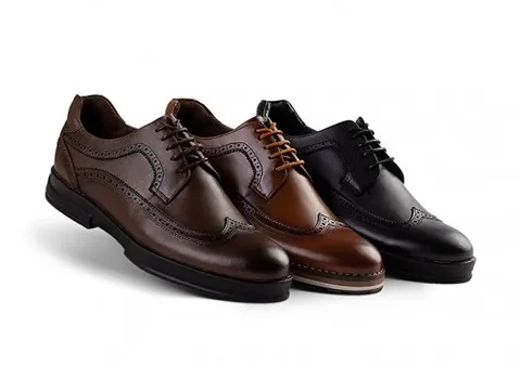 کفش چرم طبیعی ترک؛ زنانه مردانه ماندگار طیف رنگ قهوه ای