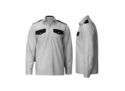 لباس فرم حراست بیمارستان؛ روپوش شلوار کفش 2 یقه گرد هفت