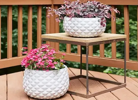 گلدان پلاستیکی آناناسی؛ زیره متصل نگهداری آب سایز بندی (1 2 3 4 5)