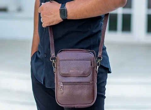 کیف چرم دوشی مردانه؛ ساده طرحدار روزمره طبیعی مصنوعی leather