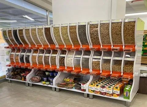 قیمت و خرید قفسه حبوبات فروشگاهی با مشخصات کامل