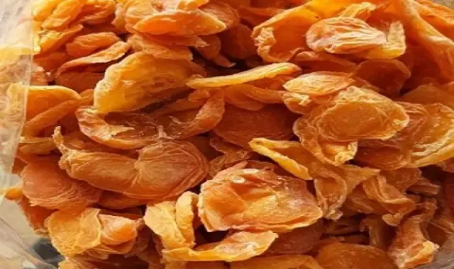 خشکبار برگه زردآلو؛ پره ای برگه ای صنعتی سنتی 2 رنگ زرد قهوه ای