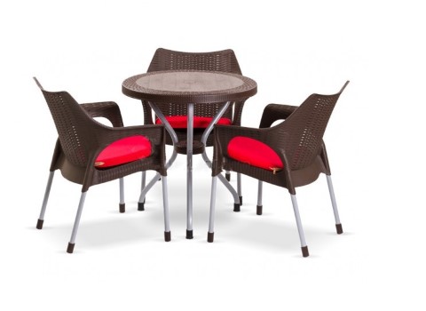 میز و صندلی پلاستیکی بابل؛ نایلون پروپلین پلی اتیلن 2 رنگ قرمز آبی Babylon