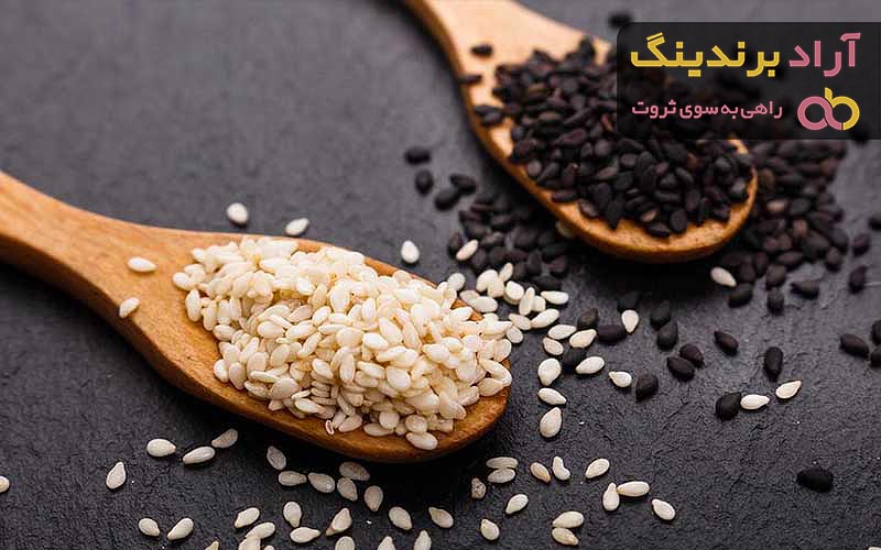 خرید و قیمت کنجد بو داده سیاه و سفید