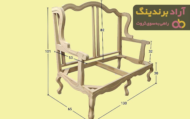 قیمت و خرید  اسکلت چوبی مبل راحتی + فروش ارزان