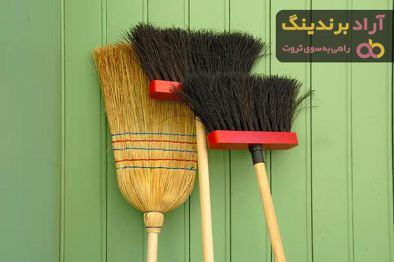 قیمت خرید دسته جارو چوبی + مشخصات، عمده ارزان