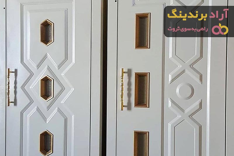 خرید و قیمت درب لولایی آسانسور طرح دار