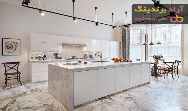 خرید سرامیک آشپزخانه سفید طلایی با قیمت استثنایی
