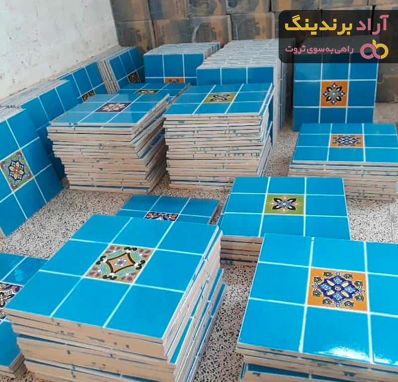 خرید کاشی سنتی فیروزه ای لعابدار + بهترین قیمت